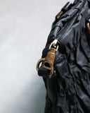Prada Signature Top Handle Gaufre Handbag