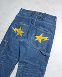 BAPE 2006 Yellow Star Japanese Carpenter Jeans