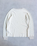 Kapital Floral Sleeve Thermal Sweater