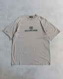 Balenciaga Distressed Mosaic Blur BB Logo Tee