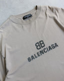 Balenciaga Distressed Mosaic Blur BB Logo Tee