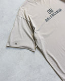 Balenciaga Distressed Mosaic Blur BB Logo Tee