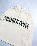 Number (N)ine Spell Out Quarter Zip Sweatshirt