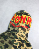 BAPE Camo Green/Yellow Shark Split Zip Hoodie