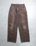 Carhartt Vintage 1990's Made in U.S.A Distressed Double Knee Carpenter Pants