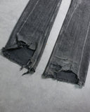 Balenciaga Mudshow Thrashed Flarred Leg Jeans