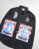 Hysteric Glamour "Sound And Vision" Patchwork L/S Button Up Shirt
