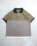 BAPE 2003 Olive Panelled S/S Polo Shirt