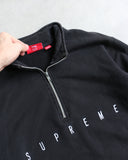 Supreme Drawstring Quarter Zip Sweatshirt