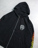 Chrome Hearts Gradient Floral Horseshoe Zip Up Hoodie