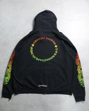Chrome Hearts Gradient Floral Horseshoe Zip Up Hoodie