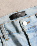 Amiri Bleach Stained Distressed Skinny Denim Jeans