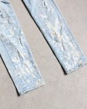 Amiri Bleach Stained Distressed Skinny Denim Jeans