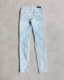 Amiri Bleach Stained Distressed Skinny Denim Jeans