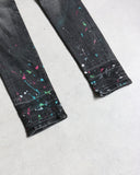 Amiri Paint Splatter Distressed Skinny Denim Jeans