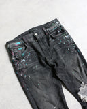 Amiri Paint Splatter Distressed Skinny Denim Jeans