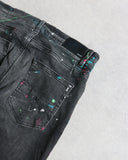 Amiri Paint Splatter Distressed Skinny Denim Jeans