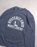 Hysteric Glamour Collegiate "Music Lovers" Crewneck