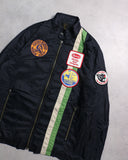 Hysteric Glamour "The Sounds Of Today And Yesterday" Striped Racing Zip Up Jacket