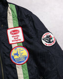 Hysteric Glamour "The Sounds Of Today And Yesterday" Striped Racing Zip Up Jacket