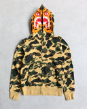 BAPE Yellow Camo Tiger Zip Up Hoodie