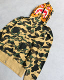 BAPE Yellow Camo Tiger Zip Up Hoodie