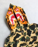 BAPE Yellow Camo Tiger Zip Up Hoodie