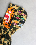 BAPE Yellow Camo Tiger Zip Up Hoodie