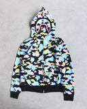 BAPE Shark Zip Up Cotton Candy Camo Hoodie