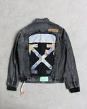 OFF WHITE Painting Arrow Denim Trucker Jacket