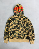 BAPE Shark Zip Up Yellow Camo Hoodie