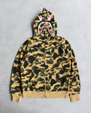 BAPE Shark Zip Up Yellow Camo Hoodie