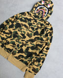 BAPE Shark Zip Up Yellow Camo Hoodie