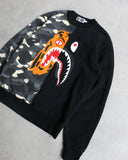 BAPE Tiger Shark Split Camo Crewneck