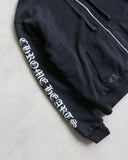 Chrome Hearts Script Logo Zip Up Thermal Hoodie