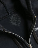 Chrome Hearts Script Logo Zip Up Thermal Hoodie