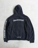Chrome Hearts Script Logo Zip Up Thermal Hoodie