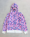 BAPE Guangzhou Exclusive Camo Zip Up Shark Hoodie