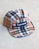 Supreme Burberry Plaid Box Logo Camp Cap