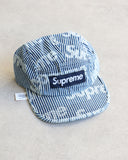 Supreme SS24 Denim Stripe Box Logo Camp Cap