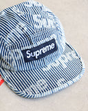 Supreme SS24 Denim Stripe Box Logo Camp Cap