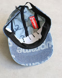 Supreme SS24 Denim Stripe Box Logo Camp Cap