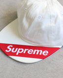 Supreme Stripe Logo Camp Cap