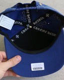 Chrome Hearts CH Embroidered Yellow Cross Patch Navy Baseball Cap