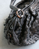 Miu Miu Braided Leather Satchel Purse