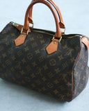 Louis Vuitton Speedy 30 Leather Monogram Hand Bag