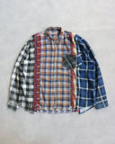 Needles Rebuild Patchwork Flannel Shirt