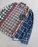 Needles Rebuild Patchwork Flannel Shirt