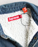 Supreme Fleeced Denim Arc Logo Jacket
