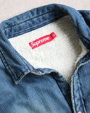 Supreme Fleeced Denim Arc Logo Jacket